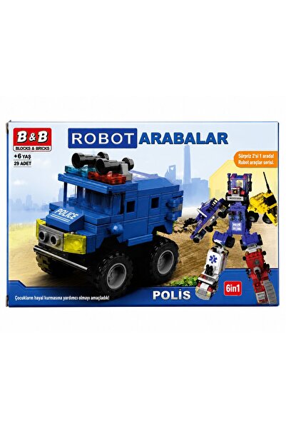 Birlik Oyuncak Robot Arabalar Blok / Lego Seti - Polis 8531-3