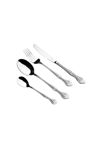 Arshia 86-Piece Silver Stainless Steel Cutlery Set with Wooden Box | Luxury F...