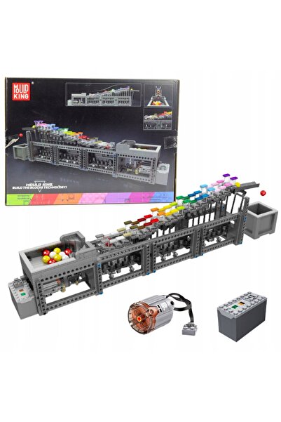 LeanToys Set de construcție Pista pentru bile cu motor electric 1038 piese