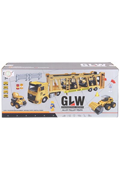 Nobo Kids Set de Vehicule de Construcții: Camion, Remorcă, Excavator, Betonie...