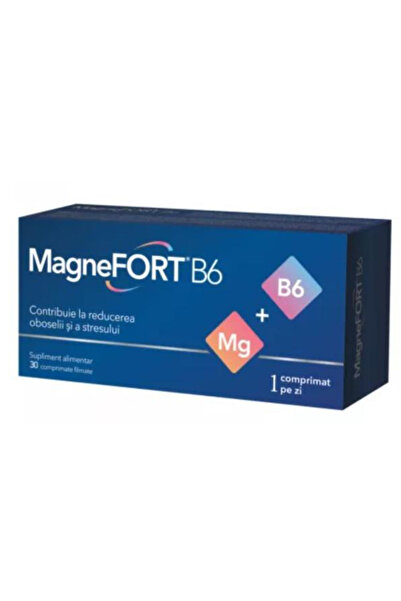 BİOFARM Supliment Alimentar Magnefort B6 - Biofarm, 30 comprimate