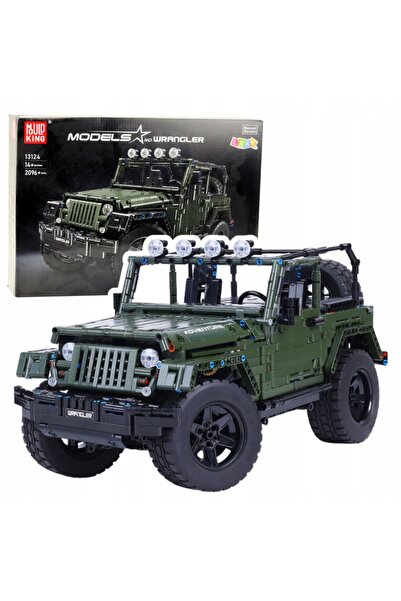 LeanToys Blocuri de construcție Mașină de teren Verde Khaki 2078 el.