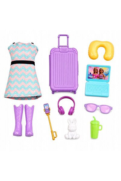 LeanToys Păpușa Anlily Călătorătoare Cu Valiză Pernă de Călătorie Accesorii L...