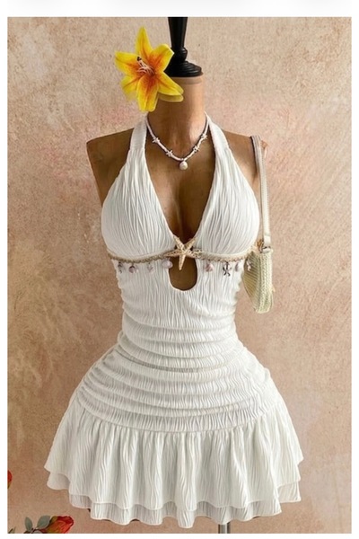 Köstebek Mermaidcore Drawstring Dress with Starfish Detail