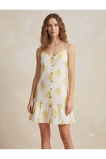 Harem Şile Bezi Floral Mini Dress