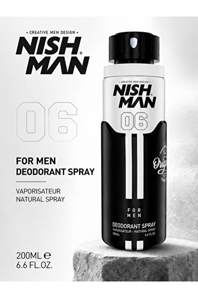 NISHMAN Erkek Deodorant Sprey 06 200 ml – Gün Boyu Ferahlık