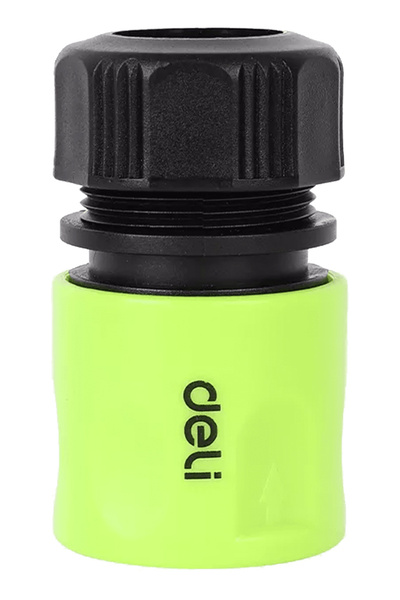 Deli ταχυσύνδεσμος για λάστιχο DL8793 με water stop, 1/2", πράσινος