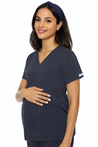 Med Couture Mc8459 Maternity Scrubs Top – Imported, Flexible, Adjustable Wais...