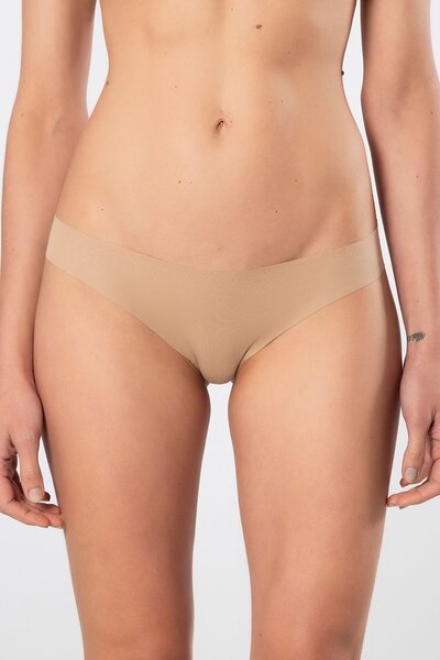TÜREN 907 Women's Laser Cut Cotton Bikini Panties Mink