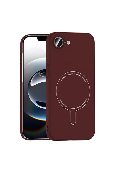 Microsonic حافظة متوافقة مع هاتف Apple iPhone 16e AirFit MagSafe باللون الأحم...
