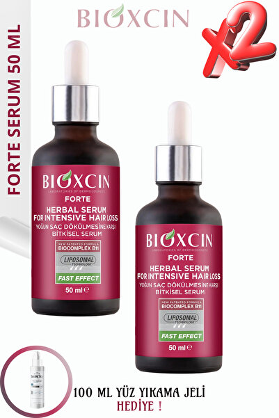 Bioxcin سيروم فورتي المكثف المضاد لتساقط الشعر (50 مل × 2 قطعة) + 100 مل جل غ...