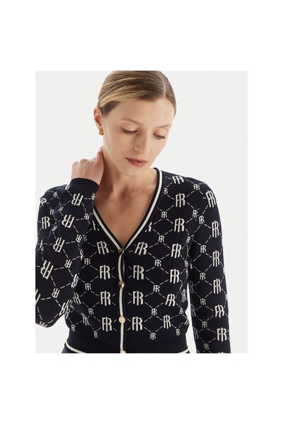 FRACOMINA Cardigan de damă FR25WT8036K414F8 Bleumarin