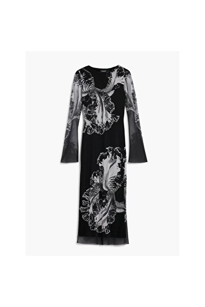 Desigual Rochie de zi cu zi pentru femei 26SWVK53 Negru