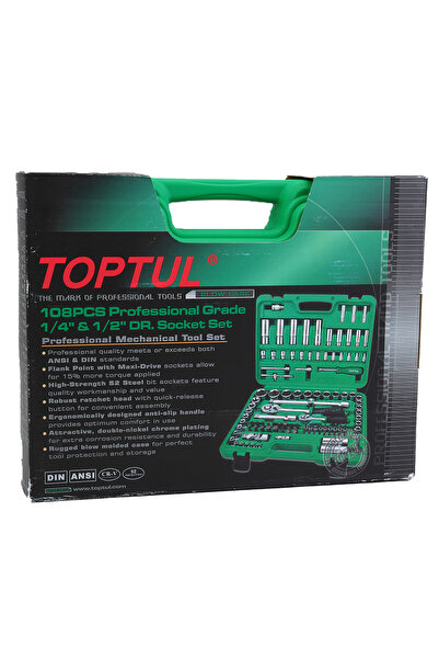 TOPTUL Trusa scule profesionala 1/4-1/2 108 Piese