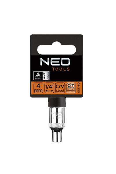NEO Tools Εξάγωνο καρυδάκι 1/4 ", 4 χιλιοστά