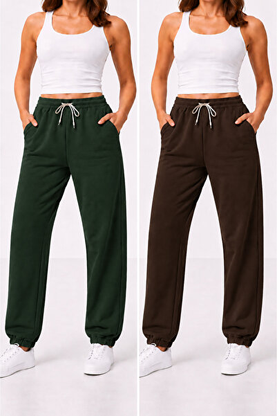 ZİYMO 2-Piece Women's Elastic Waist Trackpants