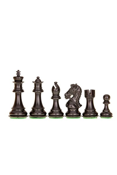 Sunrise Chess & Games Kings Bridal Ebonised 4'' Chess Pieces
