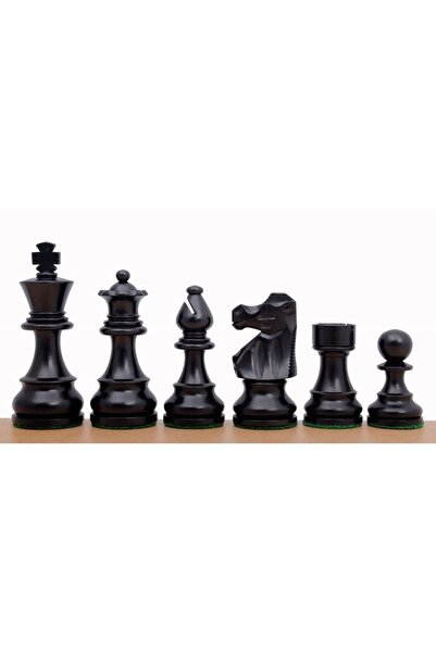 Sunrise Chess & Games 3-inch Ebonized Staunton French Chess Pieces