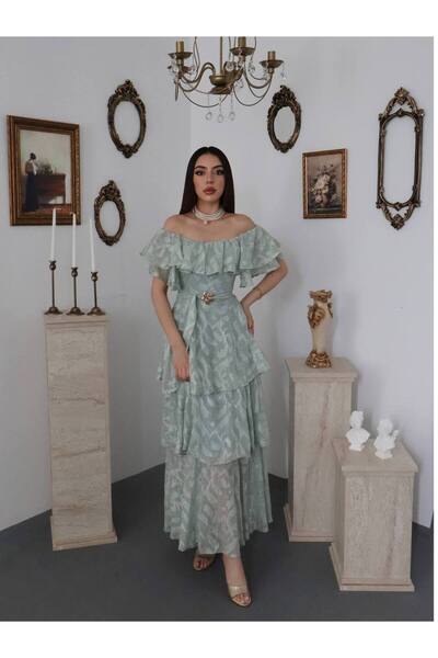 ELİSA Fırfırlı Kat Kat Elbise