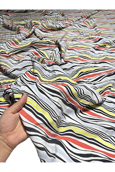 BURSA KUMAŞTAN Patterned Modal Fabric Soft Draped Summer Dress 150cm Width 80...