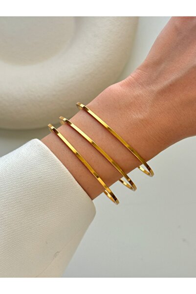 YOUES JEWELRY ÇELİK 3 LÜ AJDA BİLEZİK SETİ
