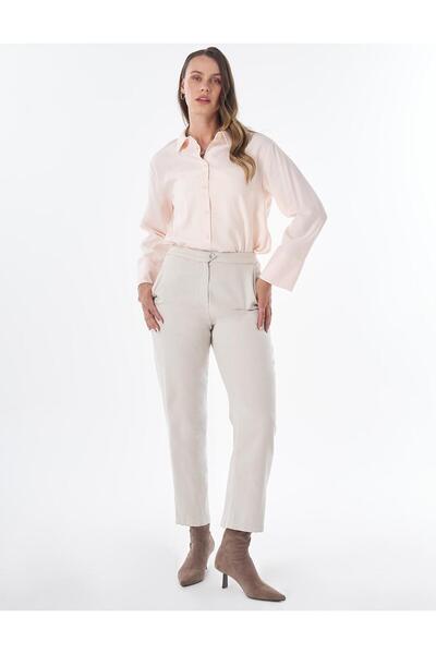 KYR Elastic Waist Non Denim Trousers Light Gray