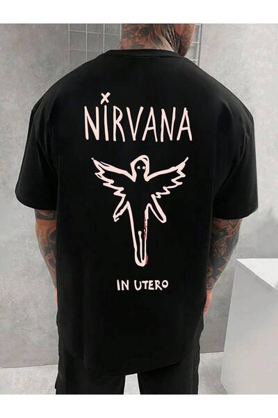 JANTIL MODA Black Unisex Oversize 100% Cotton Crew Neck Short Sleeve T-Shirt