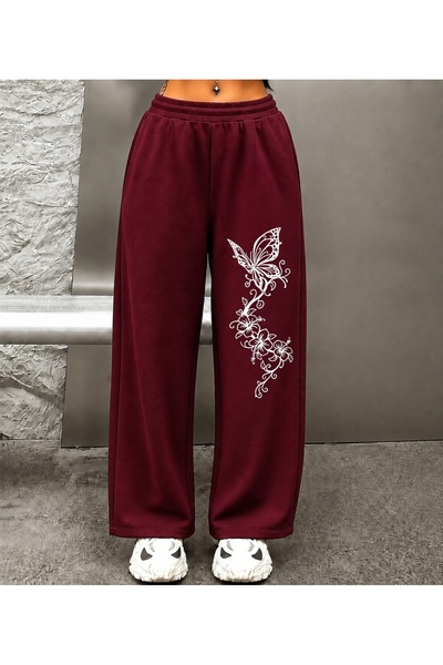 ZAVIXO Women's 100% Cotton Oversize Cat Print Sweatpants – Wide Leg Relaxed F...