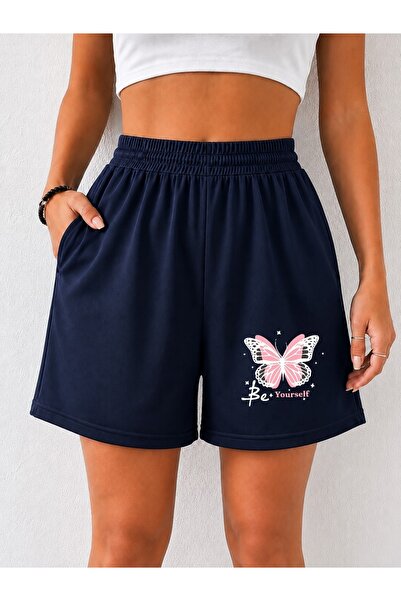 ZAVIXO Women's 100% Cotton Daily Use Butterfly Printed Shorts with Pockets