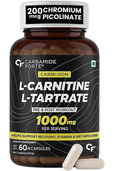 Carbamide Forte L-Carnitine 1000mg Capsules for Men & Women | L Carnitine Tar...