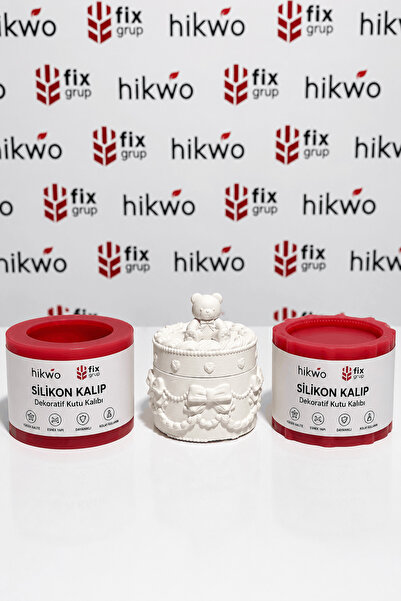 Hikwo Tatlı Ayıcık Kapaklı Saklama Kabı Silikon Kalıbı - Taş Tozu Kalıbı T323523