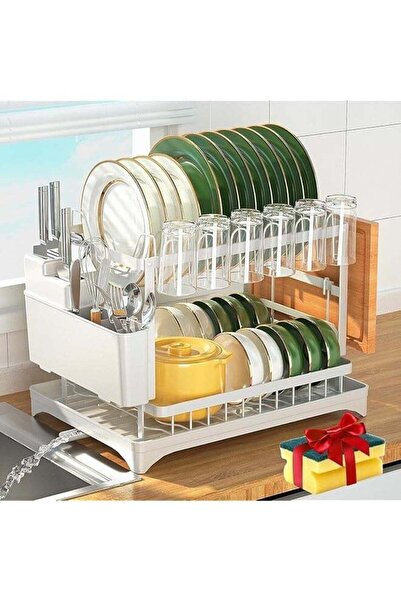 Promass Dish Drying Rack, Multifunctional Dish Rack, Rustproof Kitchen Dish D...