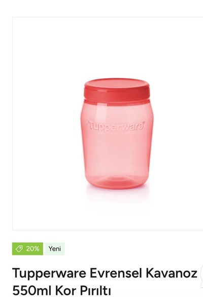 Tupperware Evrensel kavanoz 550 görseldeki renk