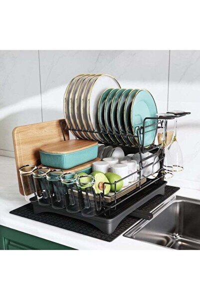 DMG TECH Double Dish Drying Rack, Drying Rack for Kitchen Counter, Stainless ...