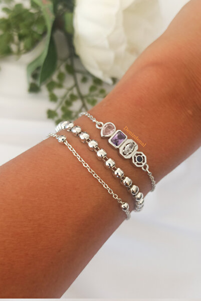 DENİZDENAL Kristal Blue Ice Sport Bracelet Combination