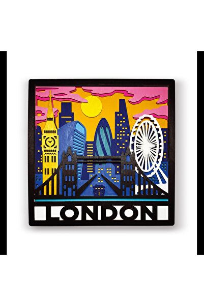 OEM Splat Planet Ξύλινο Σετ Χειροτεχνίας "London Wood Art" 25x25cm