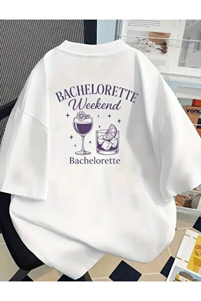 LELVANİ Bashelorette Weekend Drink Printed Crewneck T-Shirt