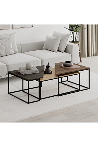 Decortie OHLADY ORTA SEHPA - 110 CM - SAFİR MEŞE - KOYU KAHVE - HİTİT