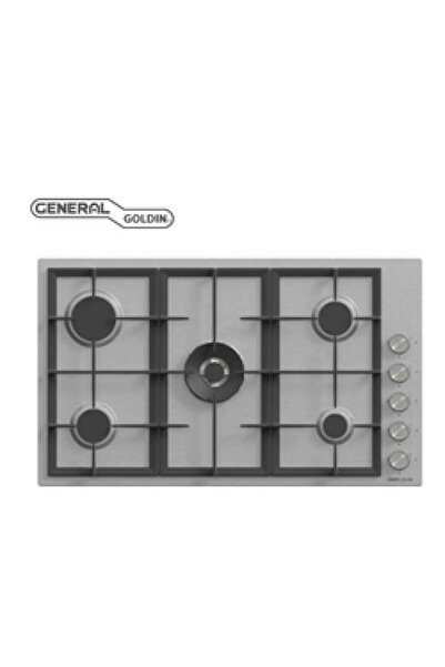 General Golden 90 cm Built-in Gas Hob — 5 Steel Burners Side Knobs GGBH 9605-...