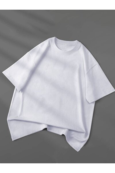 JANTIL MODA Unisex Oversize Βαμβακερό Απλό T-Shirt - Άνετη Γραμμή