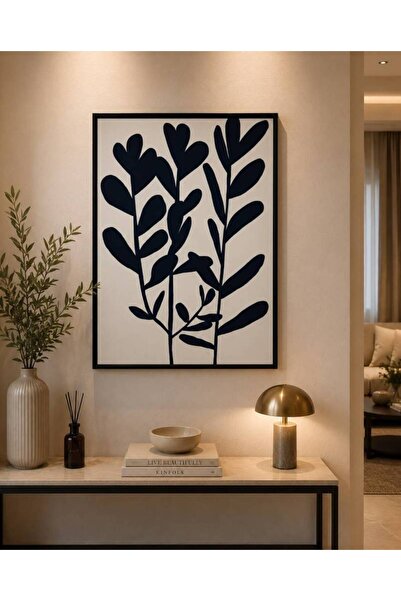 bity thok لوحة جدارية مودرن بتصميم أغصان نباتية تجريدية - 70 × 50 سم
