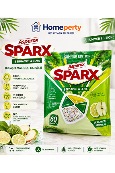 Generic Brand Dishwasher Capsule 60 Capsules Bergamot & Apple Scented Summer ...