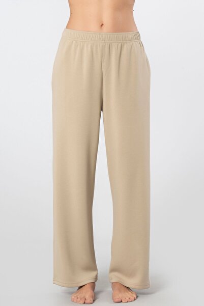 TÜREN Women's Pipe Leg Tracksuit Bottoms 3615/Beige