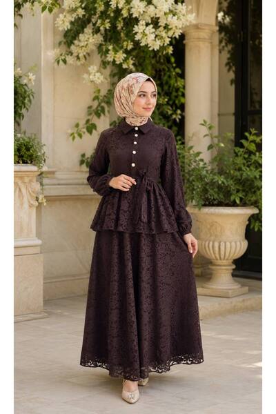 Moda Fatma dantel astarlı elbise