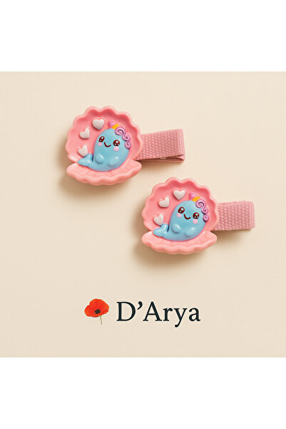 Darya D’Arya Handmade Ceramic Whale and Seashell Figured 2-Piece Girls' Snap ...