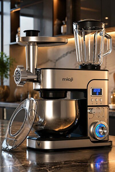 Mioji Yeni İnox 3’ü 1 Arada Mutfak Şefi –6 L Blender, Mikser, Hamur Yoğurma v...