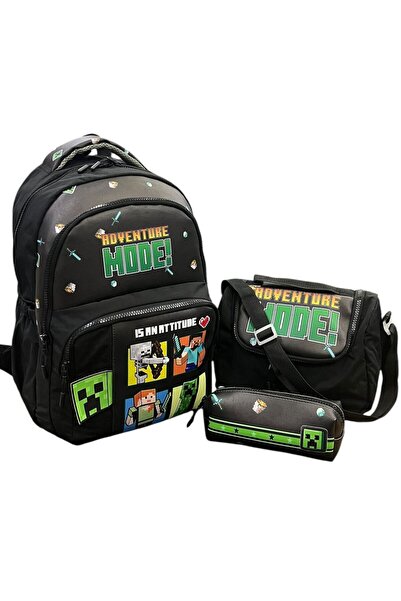 COUPELLA Boys' Leather Detailed 3-Piece Primary School Bag Set - Primary Scho...