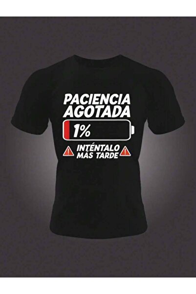 Astogria13 تي شيرت رجالي مرح بتصميم "PACIENCIA AGOTADA" (إسباني: "متعب") مصمم...