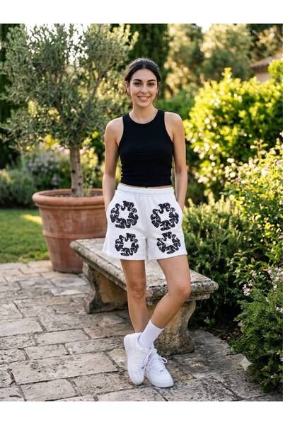 JANTIL MODA Women's Oversize Shorts - 3D Puff Floral Printed Cotton Shorts 💯