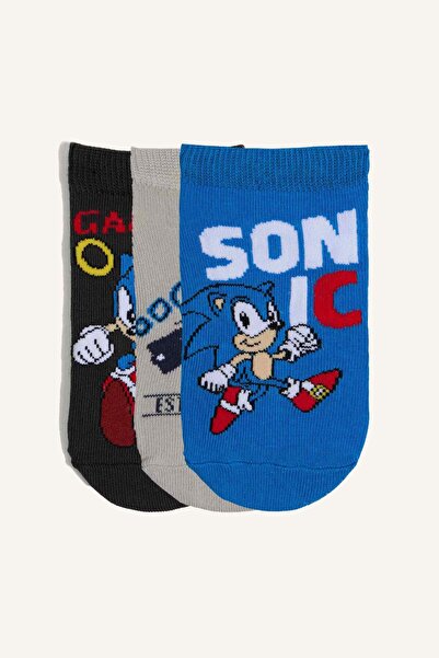 DeFacto Sonic The Hedgehog licencirane pamučne čarape od 3 komada za dečake I...